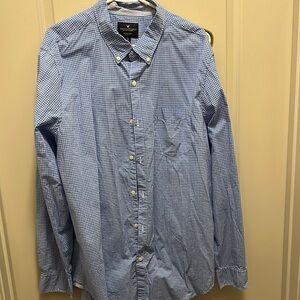 American Eagle Outfitters Blue Casual Button Down Shirt
